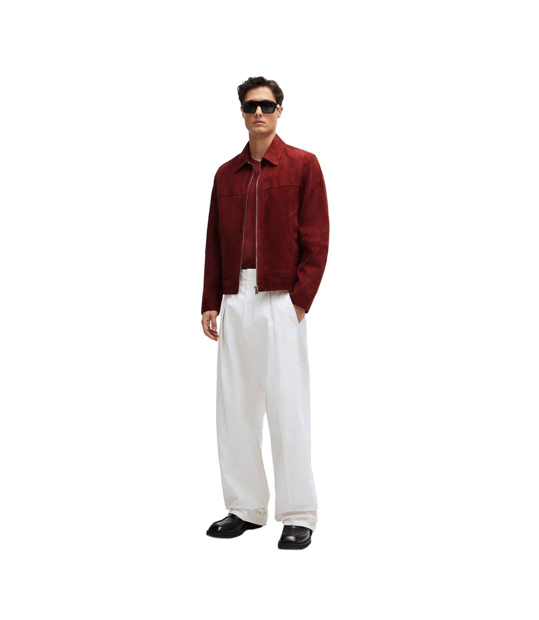 T-shirt Tiburt Bubble Structure Homme Marron Boss-4