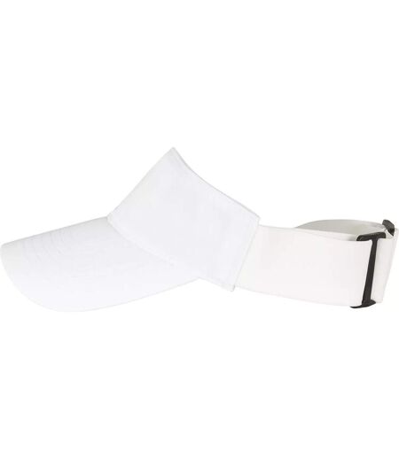 Performance Embroidered Visor Cap White Flexfit