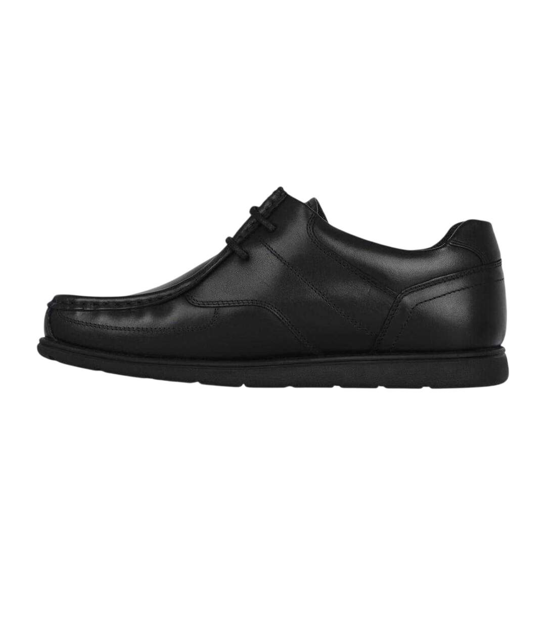 Mens Waltham Leather Lace Up Shoes Black Lee Cooper-3