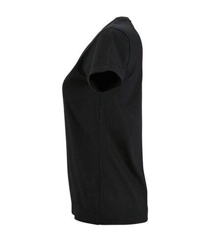 SOLS Womens/Ladies Imperial Fit Short Sleeve T-Shirt (Deep Black) - UTPC2907