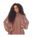 Womens/ladies Kesura-1 Ruffled Dress Black Brown Hugo-4