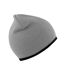 Result Unisex Reversible Fashion Fit Winter Beanie Hat (Grey/Black)