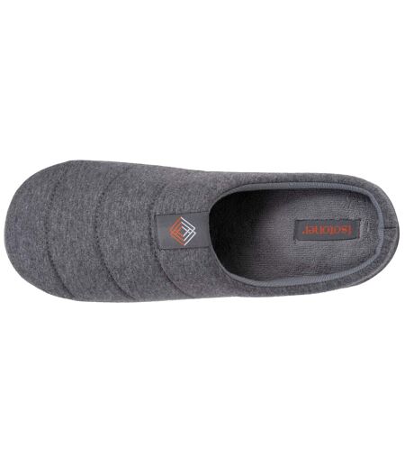 Isotoner Chaussons extra-light Mules homme jersey, semelle gomme antidérapante