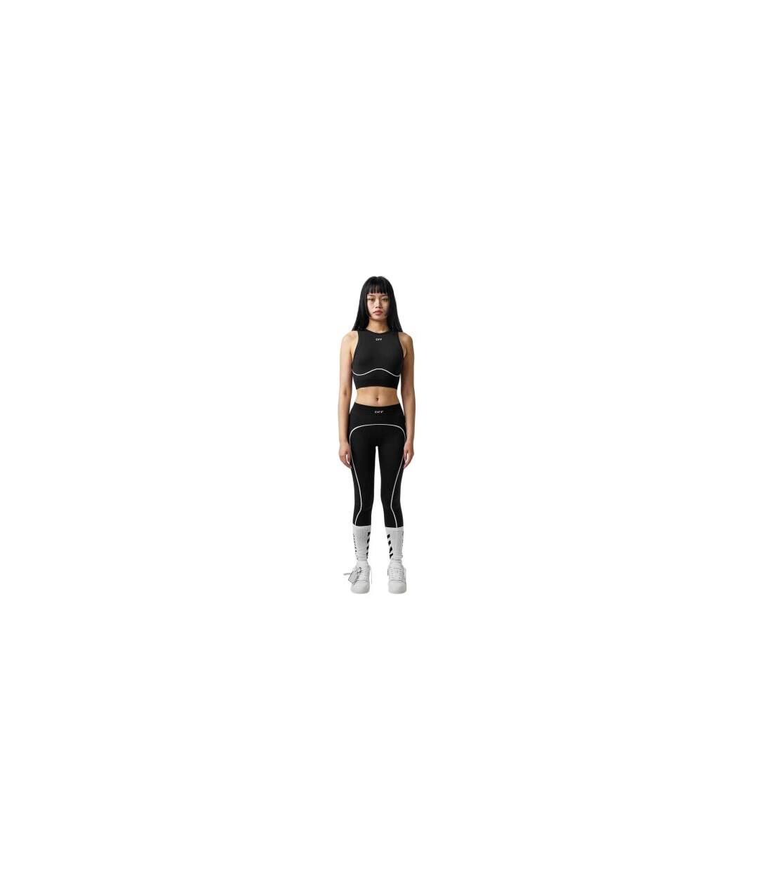 Haut Court Femme Noir Off White-1