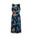 Womens/ladies nalani butterfly eco liva jumpsuit dark blue Weird Fish-2