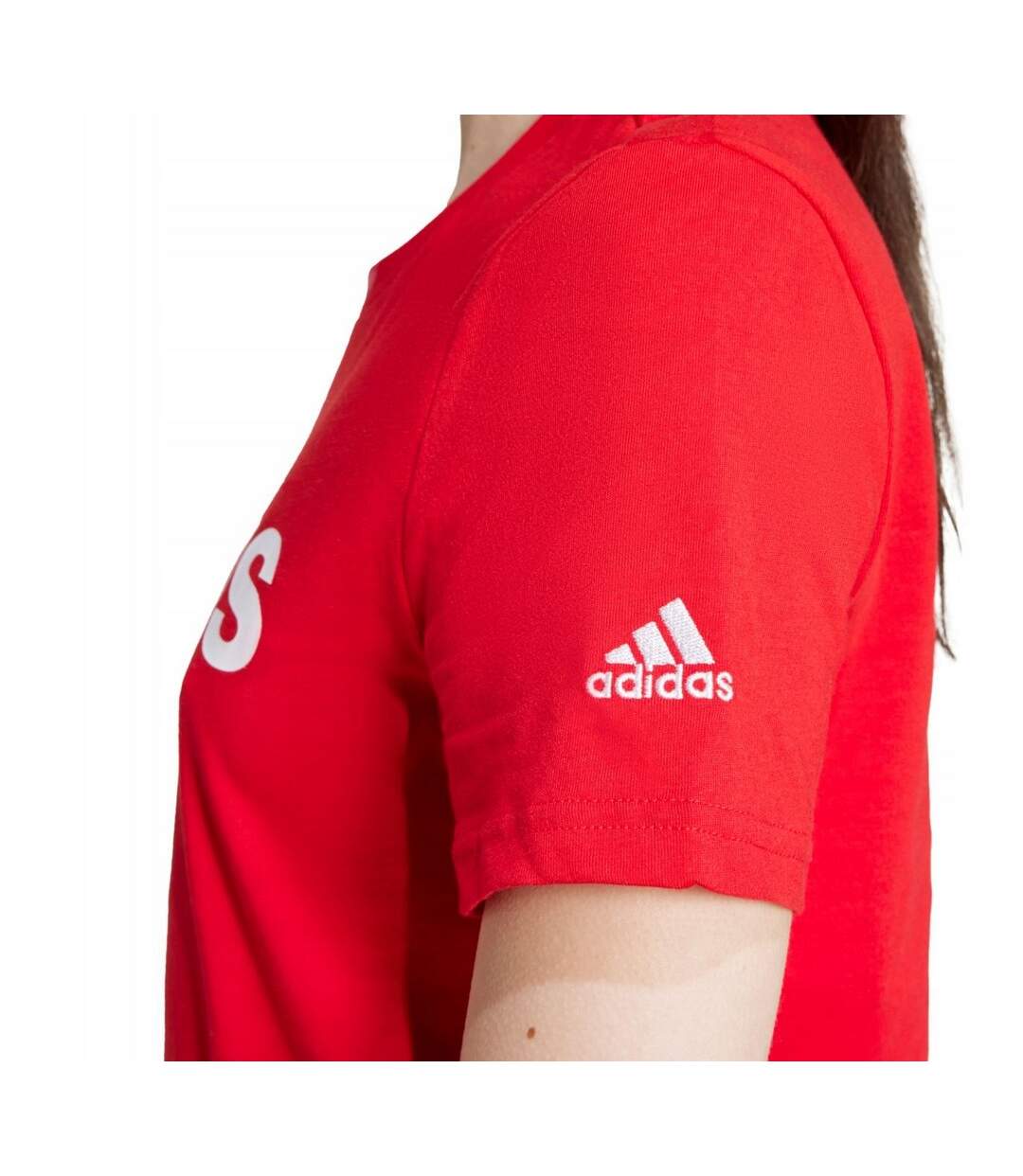 T-shirt Détente Style Logo Essentials Femme Rouge Adidas-4