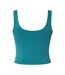 Womens/ladies Motion Performance Cropped Vest Top Green Under Armour-2