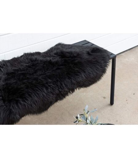 Tapis Imitation Fourrure Katy 55x180cm Noir