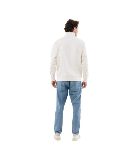 Unisex Adult Elgon Recycled Cotton Quarter Zip Sweater Top Ivory White Iqoniq