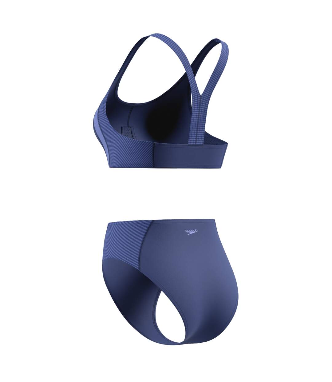 Womens/ladies Quantum Splice Bikini Set Blue Speedo-4
