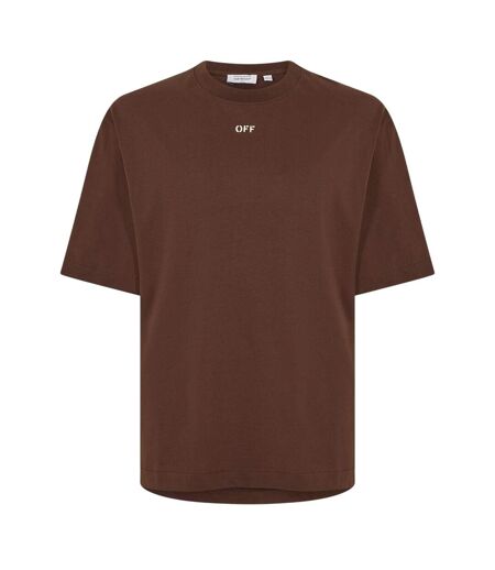 T-shirt Motif/style Imprimé Flèche Homme Marron Crème Off-White
