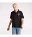 Mens The Rolling Stones Slub Polo Shirt Black Amplified-1