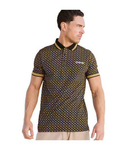 Polo Ss25 Homme Noir Jaune Or Lambretta