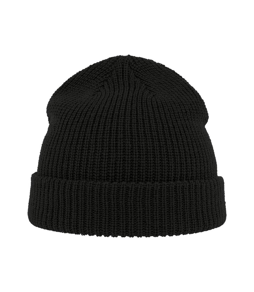 Woolly Wool Blend Beanie Black Atlantis-2