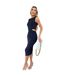 Womens/ladies Cut Out Polyester Cut-out Waist Party Bodycon Dress Navy AX Paris-3