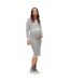 Robe Mi-longue Manches Longues Motif/style À Rayures Mlalima Femme Blanc Neige Mamalicious-3