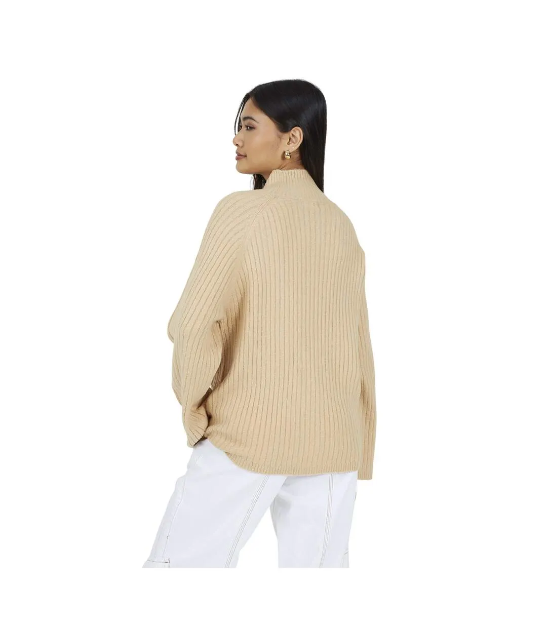 Pull Femme Marron Clair Brave Soul-2