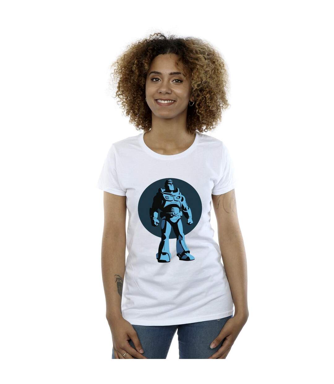 Disney Femme/Ladies Lightyear Buzz Standing Circle - T-shirt en coton (Blanc) - UTBI28972-2