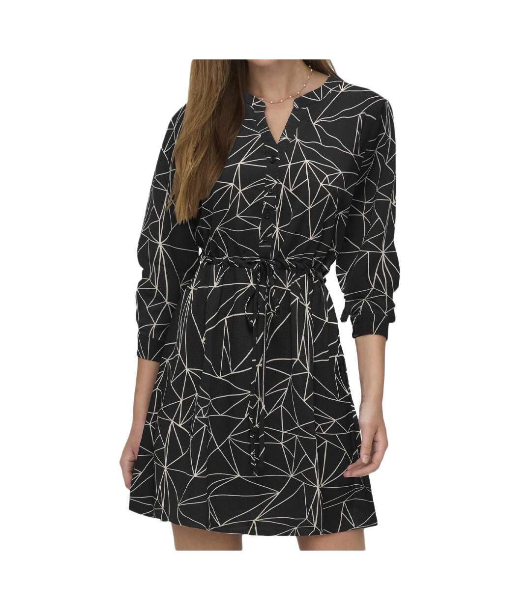 Robe Noir/Blanc à Motifs Femme JDY Piper - M-1