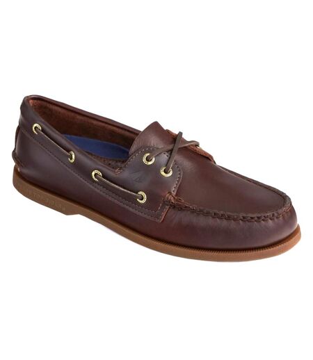 Sperry Mens Authentic Original Leather Boat Shoes (Maroon) - UTFS7485