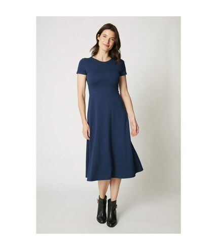 Maine Womens/Ladies Shift Cotton Midi Dress (Navy) - UTDH6625
