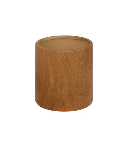 Lot de 2 Cache-Pots Effet Bois Soa 14cm Naturel