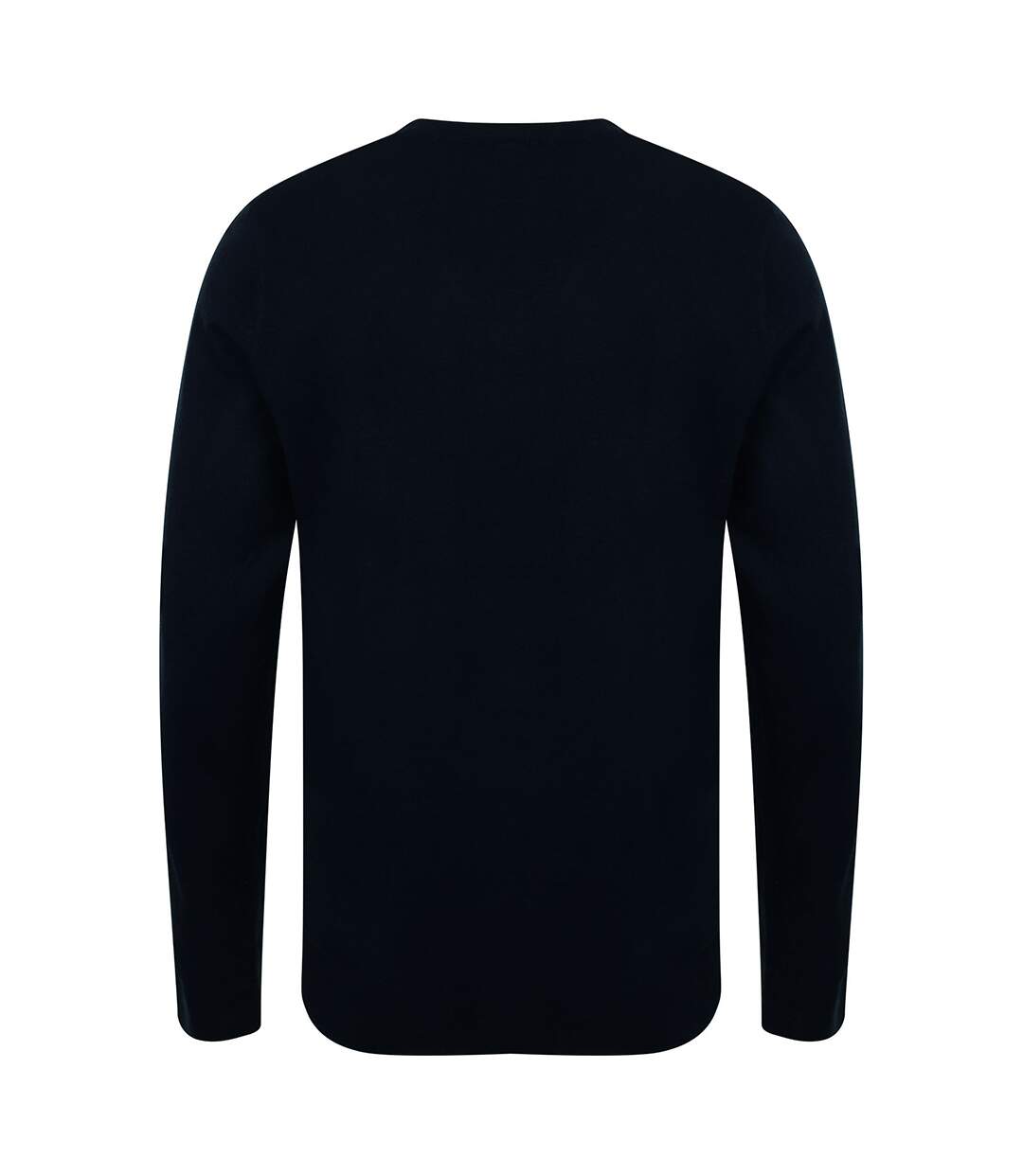 Henbury Mens 12 Gauge Fine Knit V-Neck Jumper / Sweatshirt (Black) - UTRW659