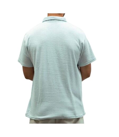 Polo bleu clair homme paname brothers eponge