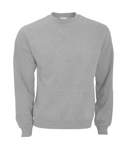 B&c Mens Crew Neck Sweatshirt Top Gris B And C
