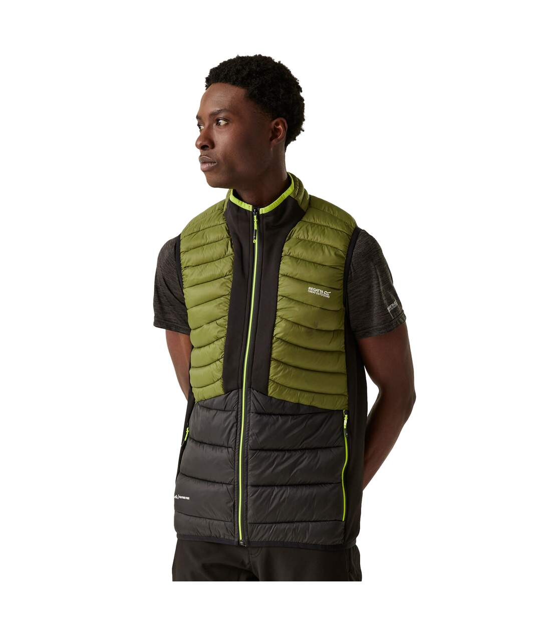 Veste sans manches leedre homme vert néphrite / noir Regatta-4