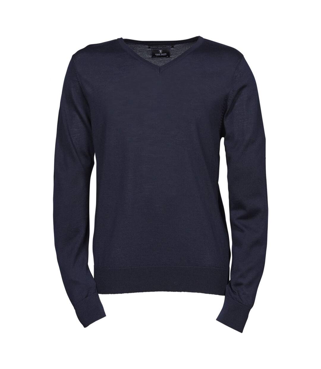 Pull classique laine col v - HOMME - 6001 - bleu marine