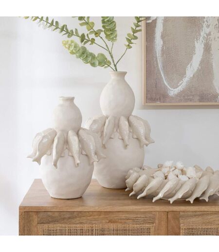 Coupelle Déco Poisson Grey 32cm Blanc Cassé