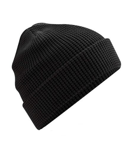 Bonnet En Coton Biologique Gaufré Noir Beechfield