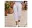 AXONE SE1032 : Pantacourt blanc à surpiqûres pour un look estival frais et élégant-1
