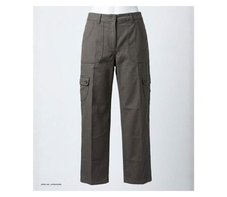 MAYFLOWER BEA1G - Pantalon Cargo Femme Gris : Style Ranger et Confort Coton