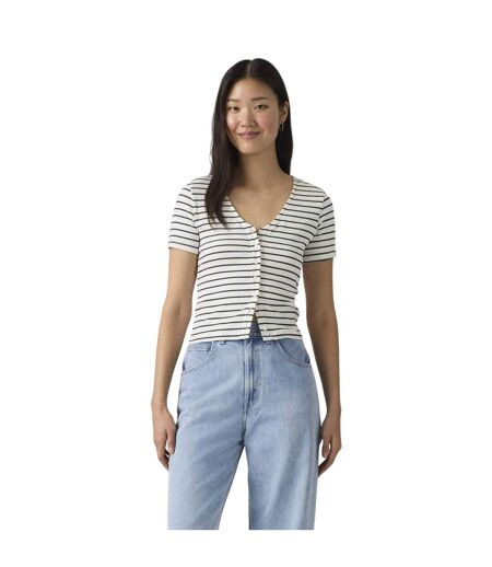 Womens/ladies Striped T-shirt Peacoat Blue Levis