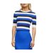 Womens/ladies Facuba Stripe Top Blue White Black Hugo Boss-1