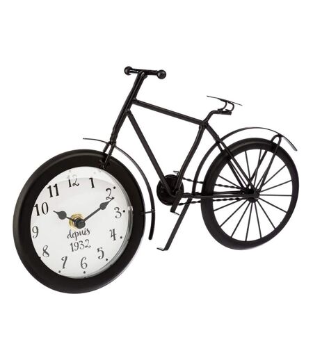 Pendule à Poser Vélo 28cm Noir