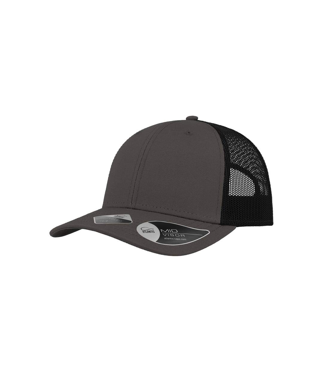 Casquette De Baseball Three Gris Foncé Noir Atlantis Headwear-3