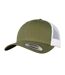 Casquette trucker retro adulte kaki foncé / blanc Flexfit-2