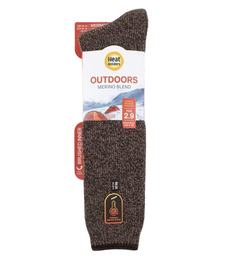 Mens Outdoor Knee High Thermal Merino Wool Socks for Winter