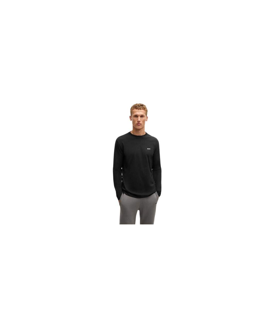 T-shirt Motif/style Logo Classique Homme Noir Boss-1