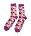 1 Pack Mens Novelty Purple Happy Cat Bamboo Socks-4