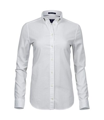 Tee Jays Womens/Ladies Perfect Long Sleeve Oxford Shirt (White)