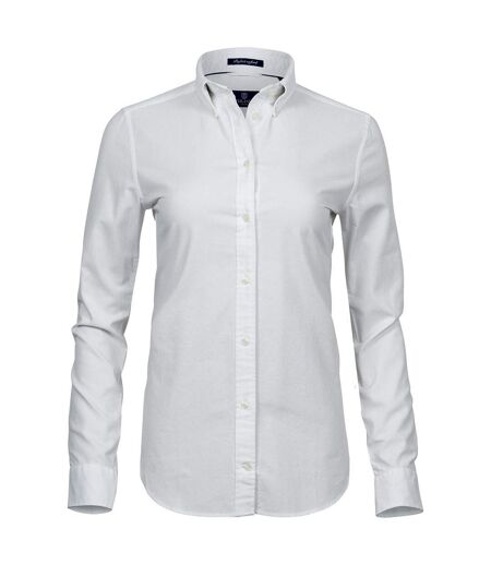 Tee Jays Womens/Ladies Perfect Long Sleeve Oxford Shirt (White) - UTPC3488