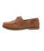 Mens Leather Stitch Detail Boat Shoes Tan Chatham-2