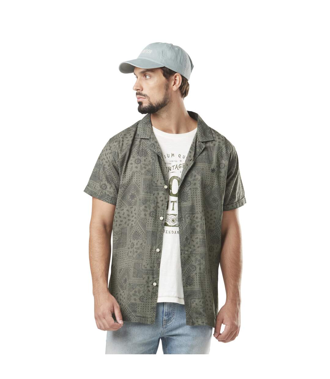 Chemise homme pique Paisley en coton Vondutch