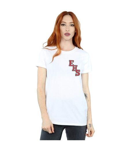 Disney Femme/Les femmes High School Musical The Musical EHS Logo Breast Print Coton Boyfriend T-Shirt (Blanc) - UTBI28236