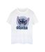 Disney Womens/Ladies Lilo And Stitch Ohana Circle Cotton Boyfriend T-Shirt (Blanc) - UTBI30268-1