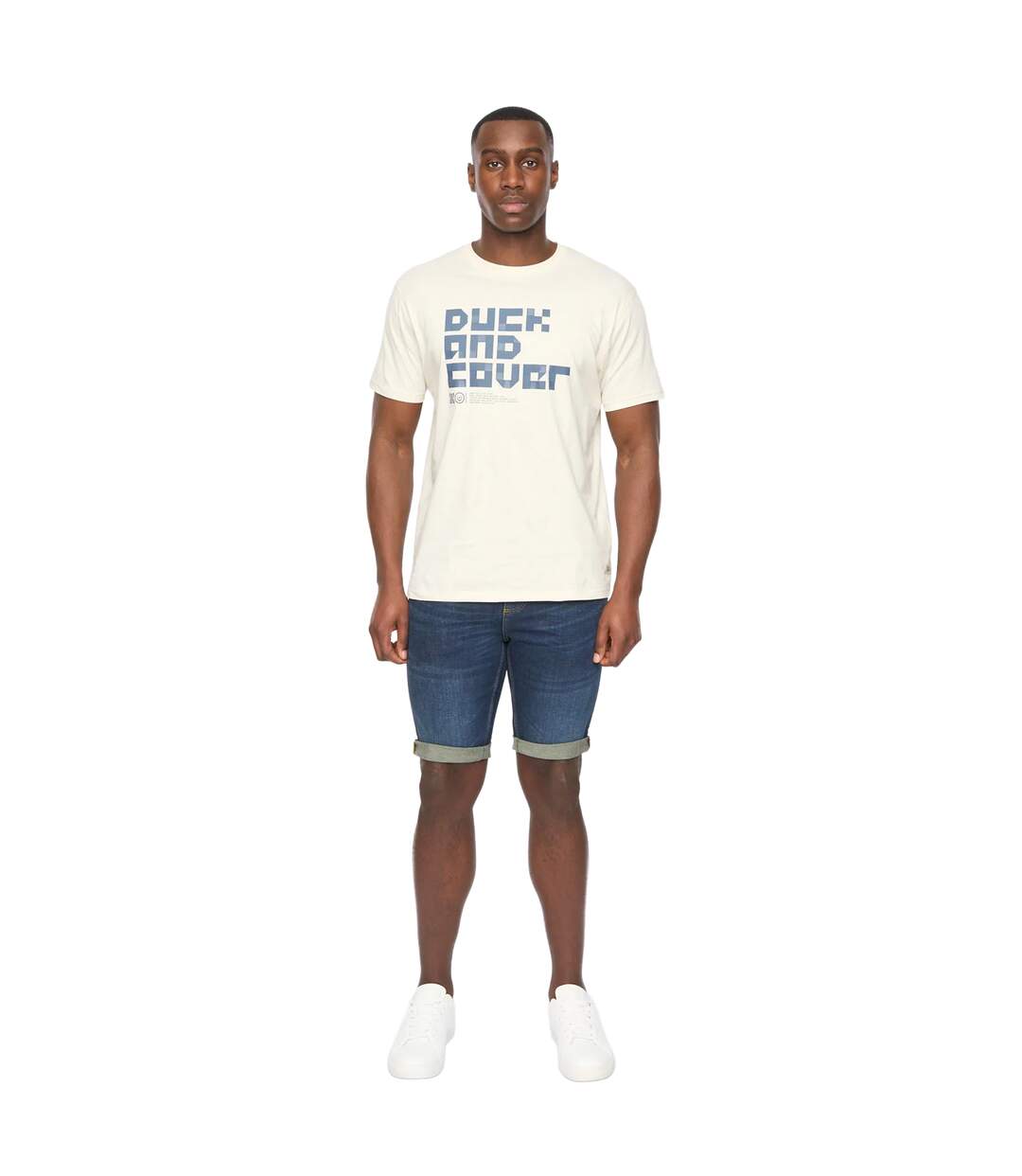 Mens Bloxx T-shirt Off White Duck And Cover-3